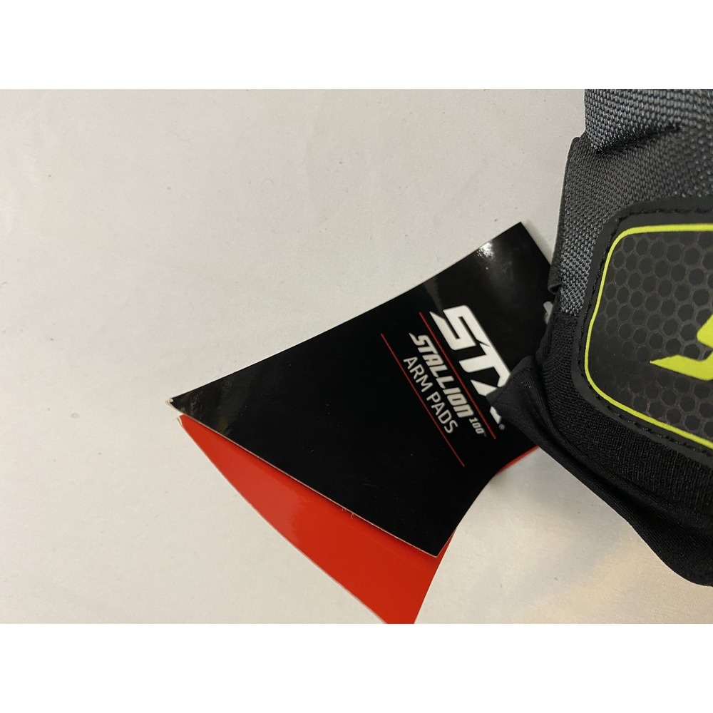 STX STALLION 100 LACROSSE ARM PAD MEDIUM RIGHT PAD ONLY BLACK/YELLOW - Picture 2 of 5